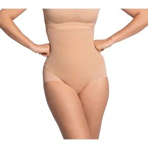 Honeylove SuperPower High Waisted Brief Sz L Rose Tan Shapewear Strong Support